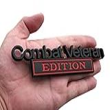 Decalship 1Pc Combat Veteran Edition Emblemas 3D Decalques Relevos Adesivos Externos Para Caminhão Fender Veteran Badges Substituição Para F150 F250 F350 Chevy Silverado 1500 2500