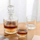 Decanter Whisky Com 6 Copos Garrada Licor Bourbon Uísque