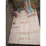 Deck 3cm Modular 55x55 De Pinus Tratado Clear sem Nó