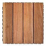 Deck Em Placa De Madeira Modular Base Plástica 30cm X 30cm Isabela Revestimentos Cumaru