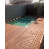 Deck Madeira Plástica Para Piscina Tipo Cumaru 2 5 Metros