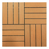 Deck Modular Madeira Ecológica Wpc 11 Peças De 30x30cm 1m 