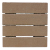 Deck Moldular Em Madeira Plástica Cor Cumaru 30cm X 30cm