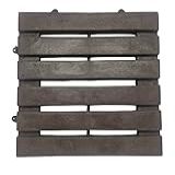 Deck Plástico Reciclado Modulado Ecológico Encaixe Externo Resistente Para Box E Área Piscinas Jardim Tamanho 30x30