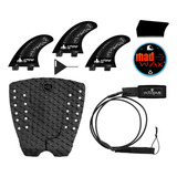 Deck Prancha Surf Leash Surf jogo Quilhas S5 Parafina