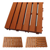 Decks Madeira Plástica Encaixe Modular Piscina Sacada Kit 20
