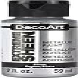 DecoArt 60 Ml Tinta Prateada Com Brilho Extremo 60 Ml 70 Ml