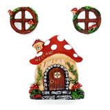 Decoração Árvore Casa Gnomo Duende Fada Porta Mágica Jardim
