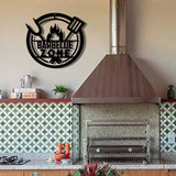 Decoração Barbecue Zone Para Edícula Churrasqueira 50 X 46cm