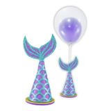 Decoração Centro De Mesa Festa Sereia Com Suporte P Balão