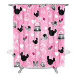 Decoração De Cortina De Chuveiro Mickey Minnie Mouse Com G