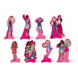 Decoração De Mesa Festa Aniversário Da Barbie Com 08 Display
