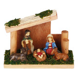 Decoraçao De Natal Pequeno Presepio Casinha Taberna Resina
