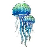 Decoração De Parede De água Viva Do Oceano Da JOYBee Decoração Náutica Para Pendurar Em Casa Decoração De água Viva De Vidro E Metal Para Piscina Praia Pátio Sala De Estar Banheiro Barco 