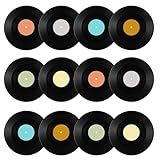 Decoração De Parede De Disco De Vinil Em Branco- 12 Peças- Disco Vintage Falso De 30-5 Cm Para Decoração De Quarto De Parede Indie- Decoração De Sala De Música Rock - Roll Dos Anos 70- 80- 90- Para
