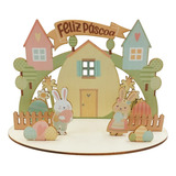 Decoração De Páscoa Enfeite Linda Casinha De Coelho Mdf