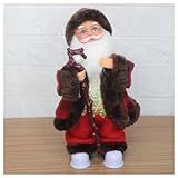 Decoração Enfeite Natal Musical Movimento Papai Noel Com LED 28cm