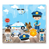 Decoração Festa Infantil Policial Policia Displays E Painel
