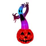 Decoração Halloween Abóbora Fantasma Inflável Led Bivolt