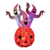 Decoração Halloween Inflável Família Fantasmas C Led Bivolt
