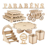 Decoração Mesa Do Bolo Festa Provençal Em Mdf Crú Barato D 