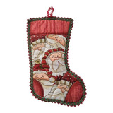 Decoração Natalina Bota Papai Noel Meia Lareira