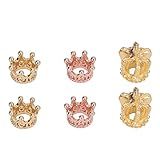 Decorações De Festa De Princesa 6 Unidades Mini Coroas Coroa De Metal Resistente E Durável Design Elegante Cor Brilhante Coroas Pequenas Para Decoração Coroa De Prata Preenchível Com Bolsa Para Lembr