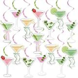 Decorações De Redemoinho Para Festa De Martini- Copos De Coquetel De Martini- Suprimentos De Despedida De Solteira- Flâmulas Penduradas No Teto- Festa De Aniversário Mais Antiga- Martini- Despedida De