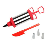 Decorador Para Bolo Com 5 Peças Inox X Plastico Colorido