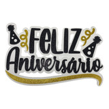 Decore Com Feliz Aniversário Com Glitter