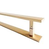DECORPLACE Puxador Porta Duplo Em Aço Inox 40 Cm Modelo Flat Dourado