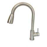 Decorplace Torneira Gourmet Clean Cozinha Bancada Monocomando Escovada Cor Prateado