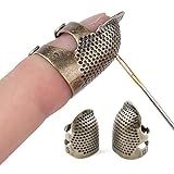 Dedal Modelo Antigo Metal Bronze Protetor Dedo Costura Ajustável
