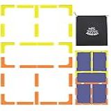 DEERFAMY Kit De 24 Marcadores De Quadra De Pickleball Marcadores Temporários De Pickleball Para Tênis Badminton Laranja E Amarelo