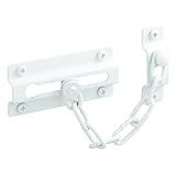 Defender Security U 9852 Proteção De Porta De Corrente Aço Estampado Com Corrente De Aço Acabamento Pintado Em Branco