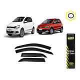 Defletor De Chuva 100 Acrilica Varios Carros Fume 4 Peças