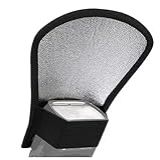 Defletor Rebatedor Fotográfico Para Flash Dupla Face Prata E Branco Com Ajuste Elástico
