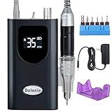 Delanie Brocas Elétricas Para Unhas 35000 RPM Recarregável Portátil Lixa Elétrica Para Unhas Máquina De Manicure Para Salão De Beleza Preto