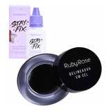 Delineador Gel Diluidor Maquiagem Ruby Rose A Prova D Agua