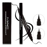 Delineador Olhos Mac Don t Fader Liquid Eyeliner Ponta Dupla Cor Preto Efeito Mate