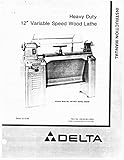 Delta Rockwell Model 46 412 12 Variable Speed Wood Lathe Instructions Plast Plastic Comb 