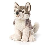 DEMDACO Little Silver Grey Wolf Brinquedo Infantil De Pelúcia Para Animais De Pelúcia 14 Cm Pacote Com 1