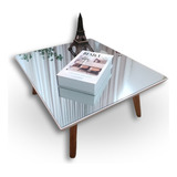 Demoglass Mesinha De Centro De Sala Retro Cor Off white