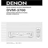 Denon DVM 3700 DVD Changer Owners Instruction Manual Reprint Plastic Comb 