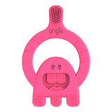 Dental Baby Mordedor Com Cerdas Escova Massagem Angie Rosa