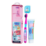 Dentalclean Peppa Pig Rosa Escova   Fio 25m   Gel Dental 50g