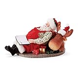 Department 56 Christmas Traditions Estatueta Animated Santa Alce Snooze 17 Cm Multicolorido
