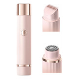 Depilador Elétrico Feminino Masculino Aparador Navalha Dupla Cor Rosa 110v 220v