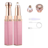 Depilador Eletrico Sobrancelha Removedor De Pelos Barbeador Cor Rosa Usb