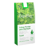 Depilflax Folhas Prontas P Depilação Facial C 24 Hortelã